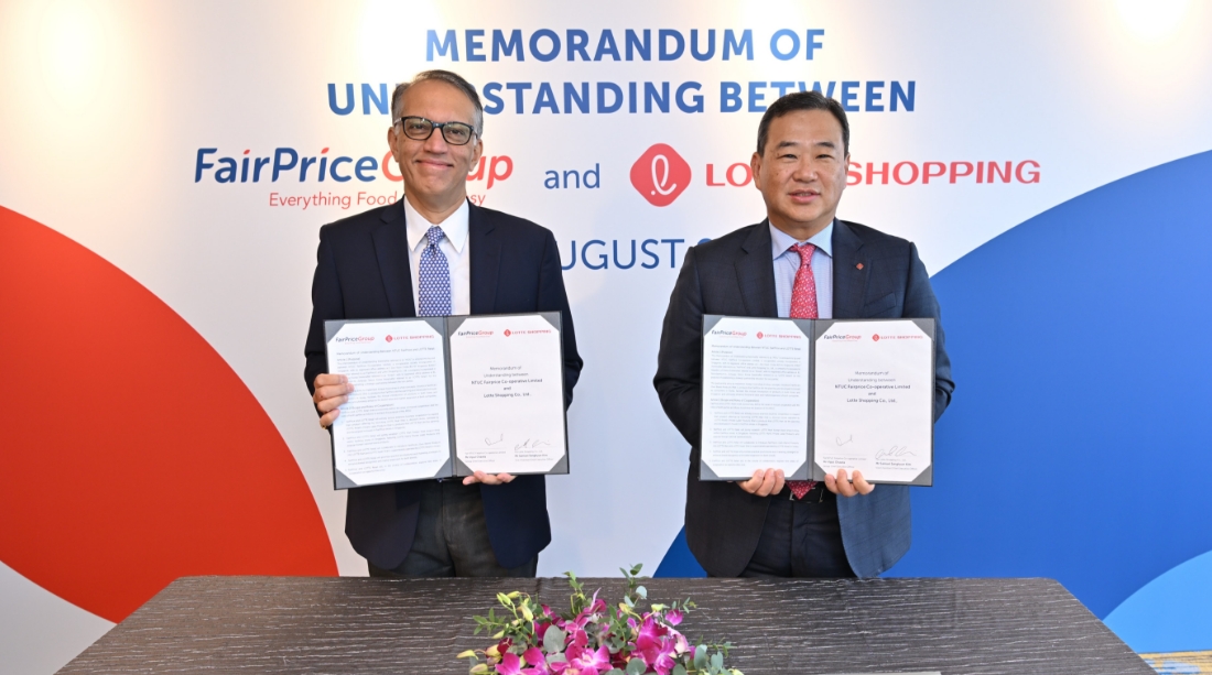 FairPrice Group signs Memorandum of Understanding with Korea’s largest retail group LOTTE Retail to Bring the Best of South Korean Food to Singapore