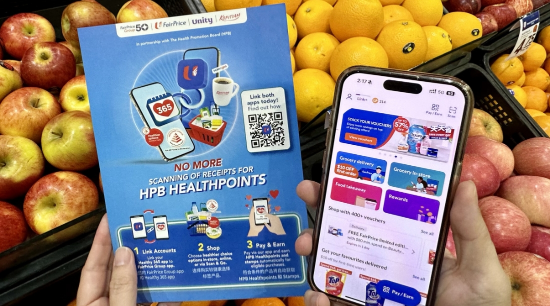 FairPrice Group and Health Promotion Board team up to provide a seamless way for customers to be rewarded for their healthier purchases